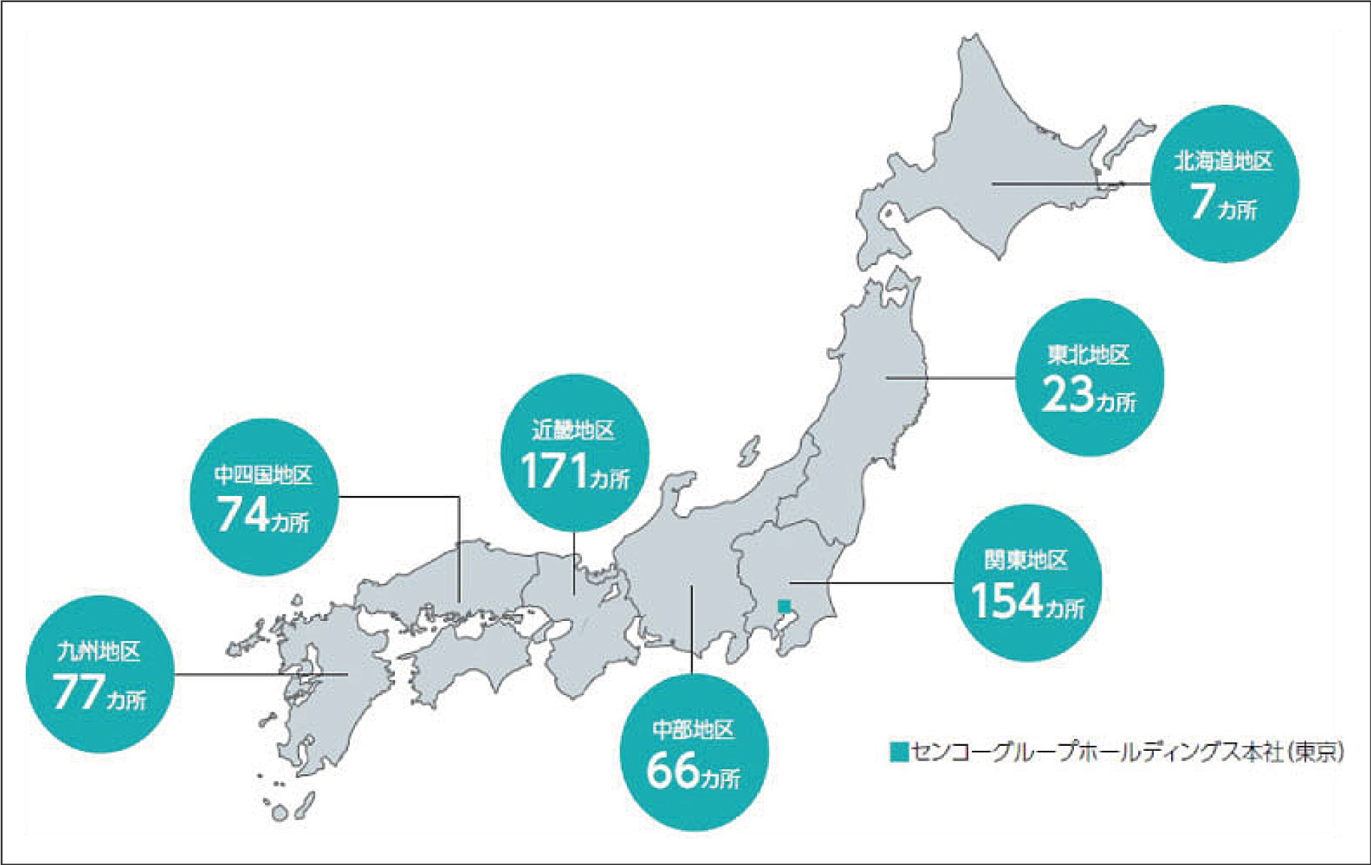 センコーグループ国内事業所は日本全国を拠点としています